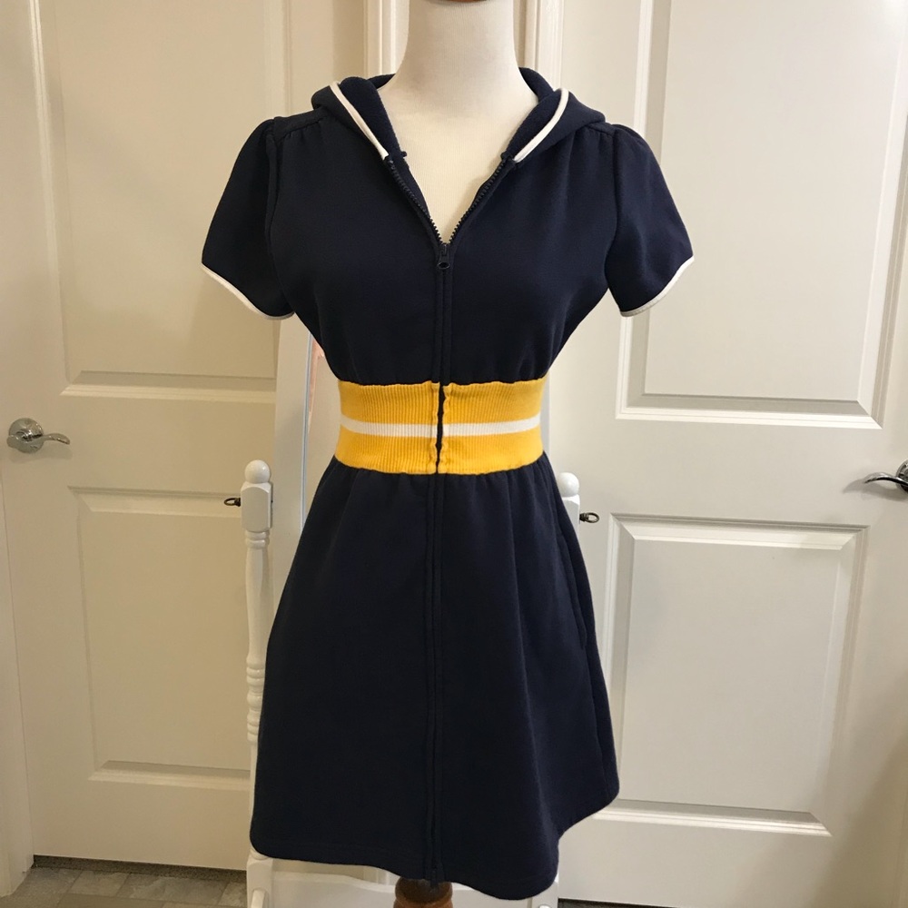 Free people zip up hoodie sweater cover up dress